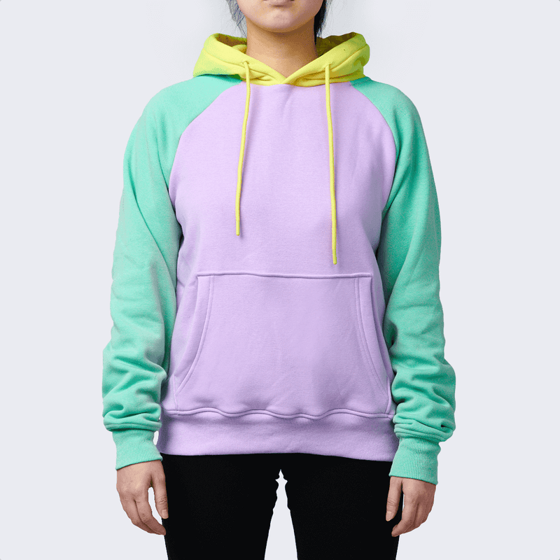 Purple Teal Mango Black Color block Human Hoodie Dog Matching SPARK PAWS