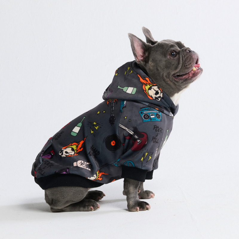 Rock and Roll Dog Hoodie