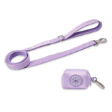 Leash and Poop Bag Holder Set - Lilac