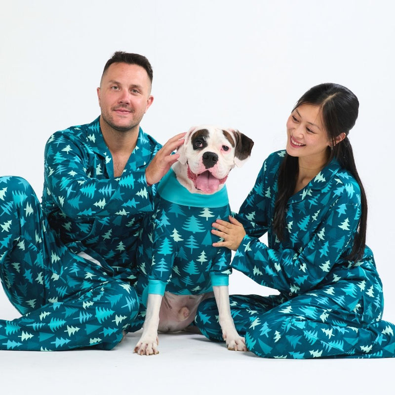 Spark Paws Matching Christmas Pajama Tops for Dog and Owner Festive Holiday Family Matching Onesie PJ Sets