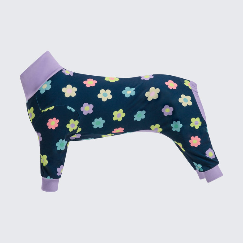 Dog Pajama - Daisy Navy