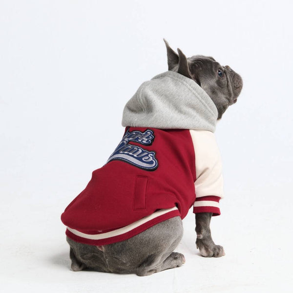 Dog Varsity Jacket - Red