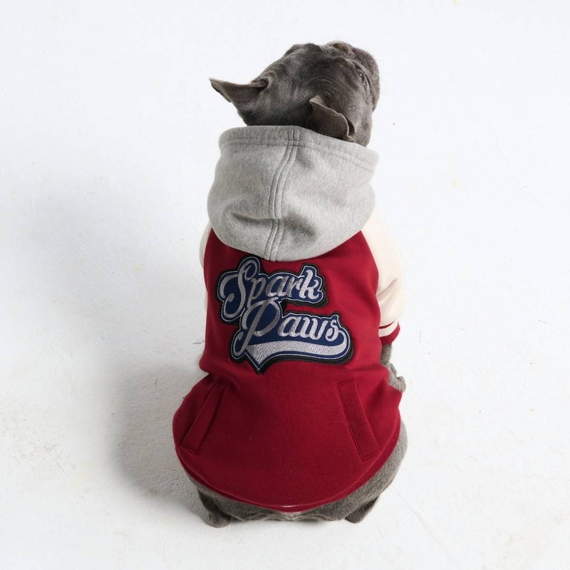 Dog Varsity Jacket - Red