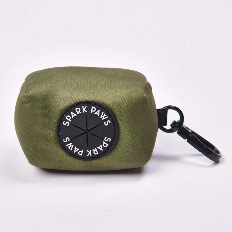 Leash and Poop Bag Holder Set - Army Green