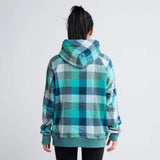 Turquoise Checkered Hoodie